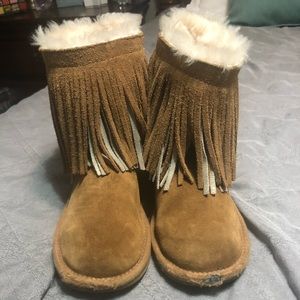 UGG Suede Tassel Ankle Boots